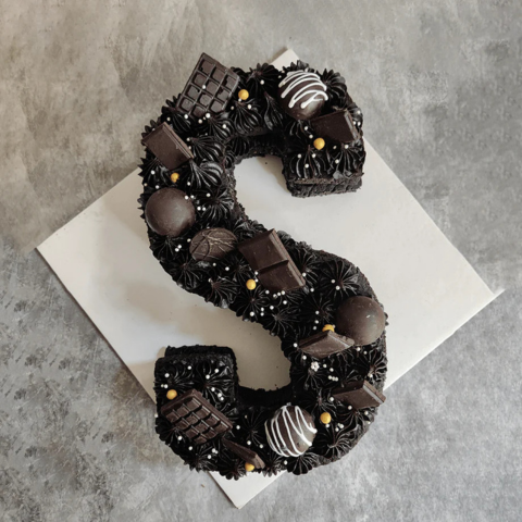 Dark Chocolate S Alphabet Cake