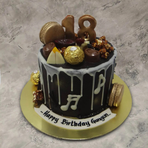 Birthday Bliss Dark Chocolate Cake