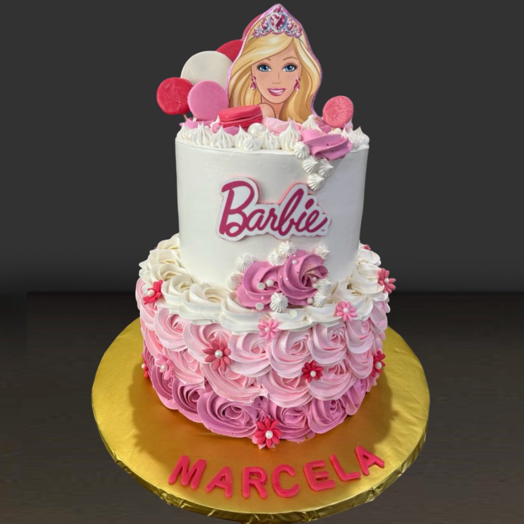 Barbie Themed Two Tier Cake