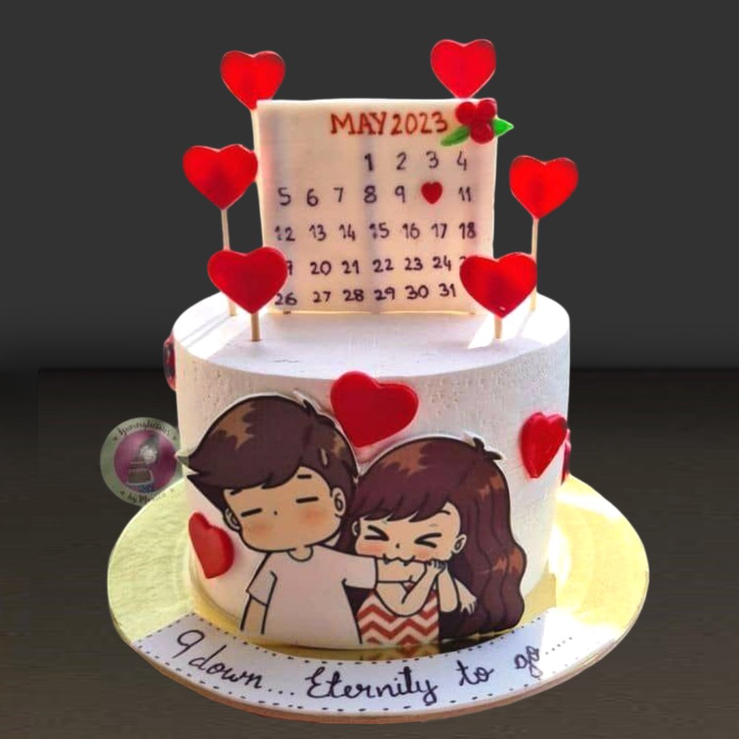 Couple Anniversary Cake