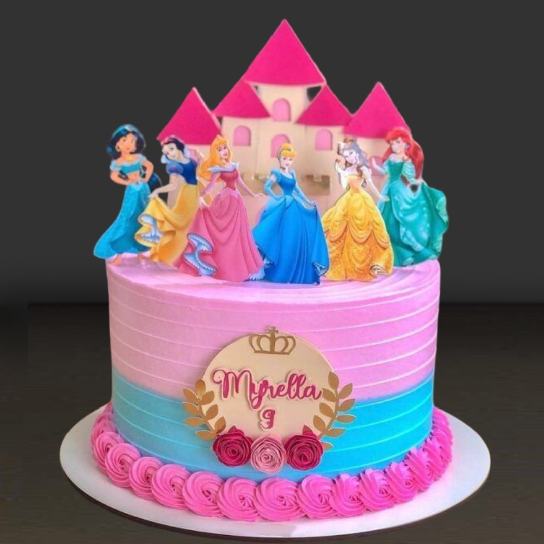 Disney Princess Themed Birthday Cake