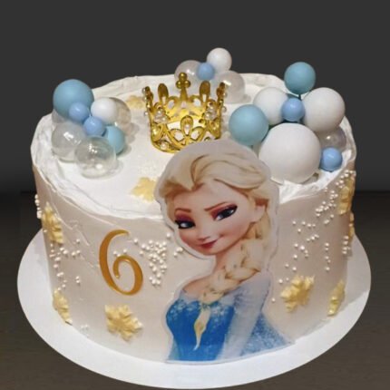 Elsa Crown Theme Cake