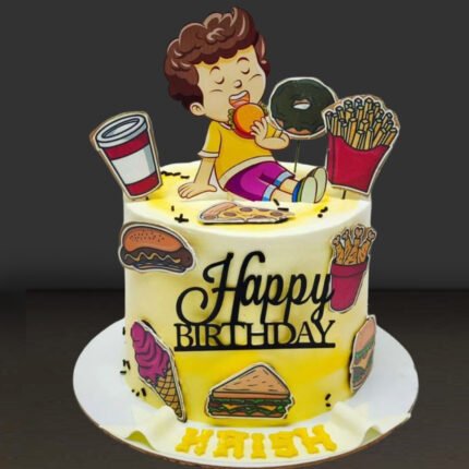 Fast Food Themed Cake